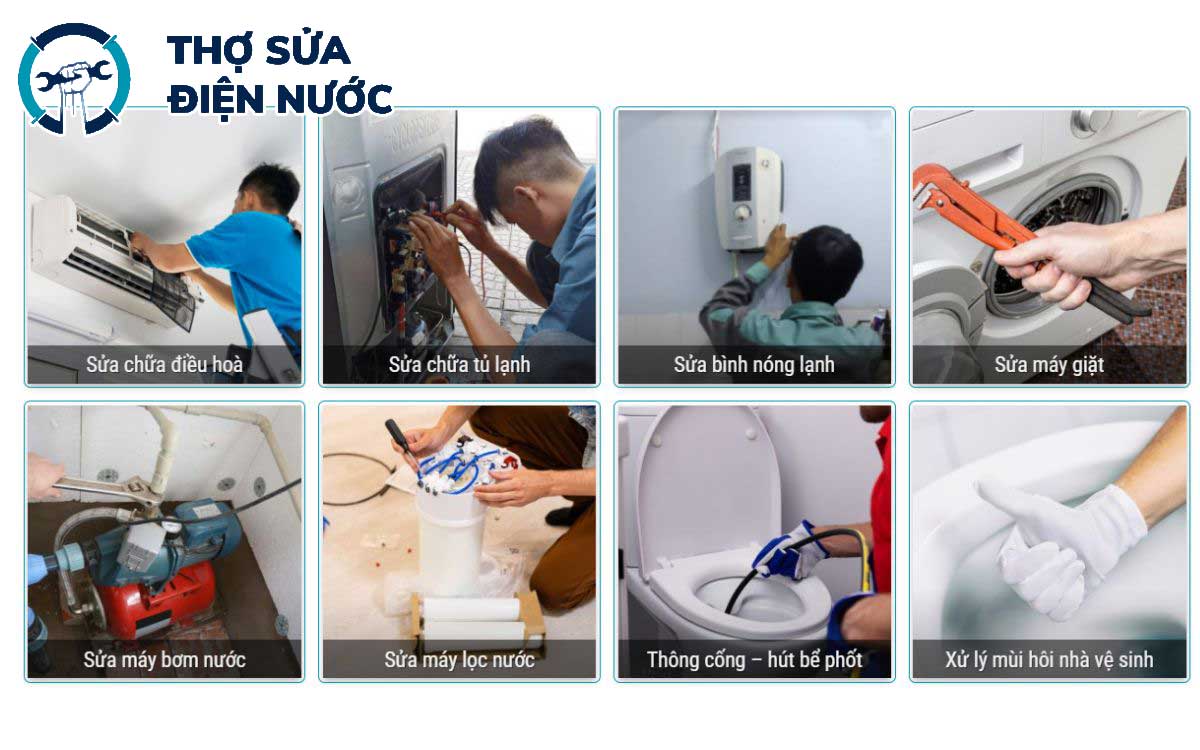 Thợ sửa điện nước 24/7 cung cấp nhiều dịch vụ chất lượng