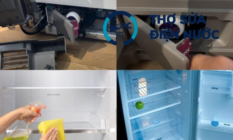Vệ sinh dàn lạnh và các rãnh thoát nước sạch sẽ tủ lạnh