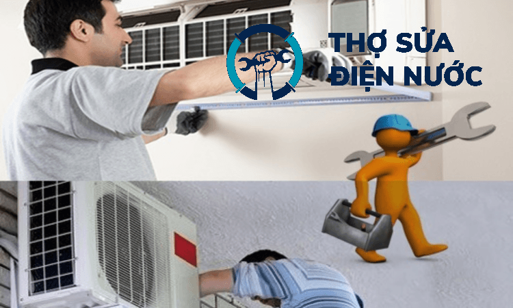 Thợ điện lạnh kiểm tra, chẩn đoán lỗi điều hòa tại nhà